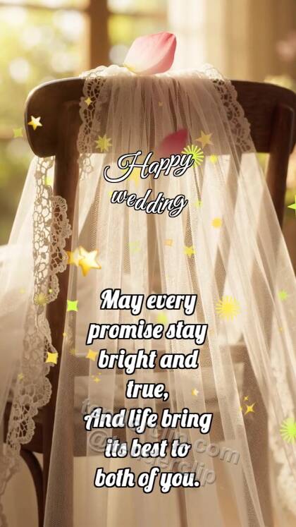 Happy wedding: Veil Catches Petal