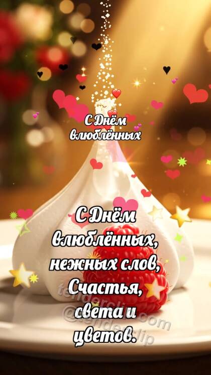 С Днём влюблённых: Безе тает сердечком