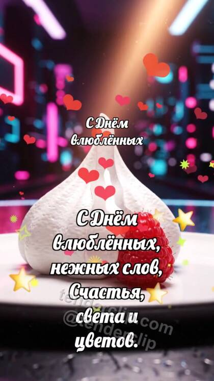 С Днём влюблённых: Безе тает сердечком