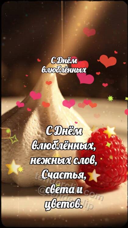 С Днём влюблённых: Безе тает сердечком