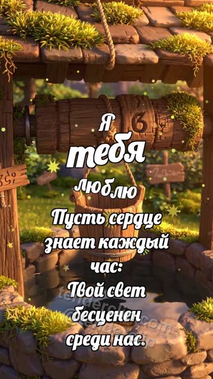 Я тебя люблю: Колодец бережёт ведёрко