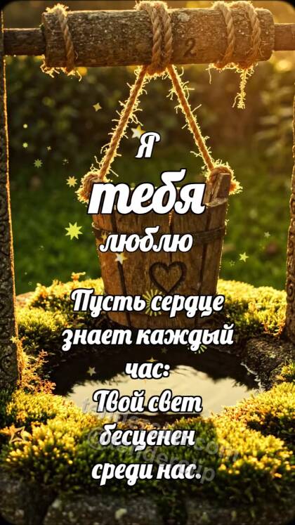 Я тебя люблю: Колодец бережёт ведёрко