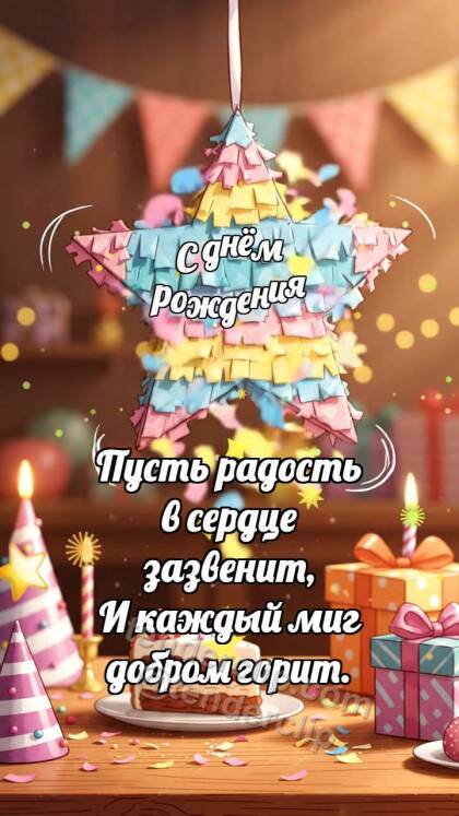 С днём рождения: Пиньята роняет конфетти