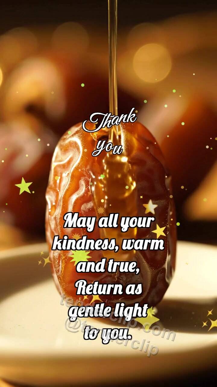 Animated greeting card about Thank you: Date Shares Sweetness