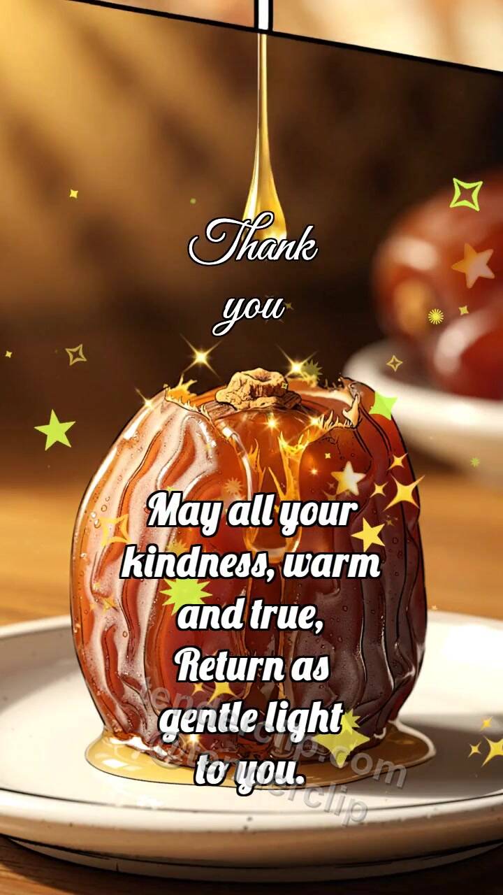Animated greeting card about Thank you: Date Shares Sweetness