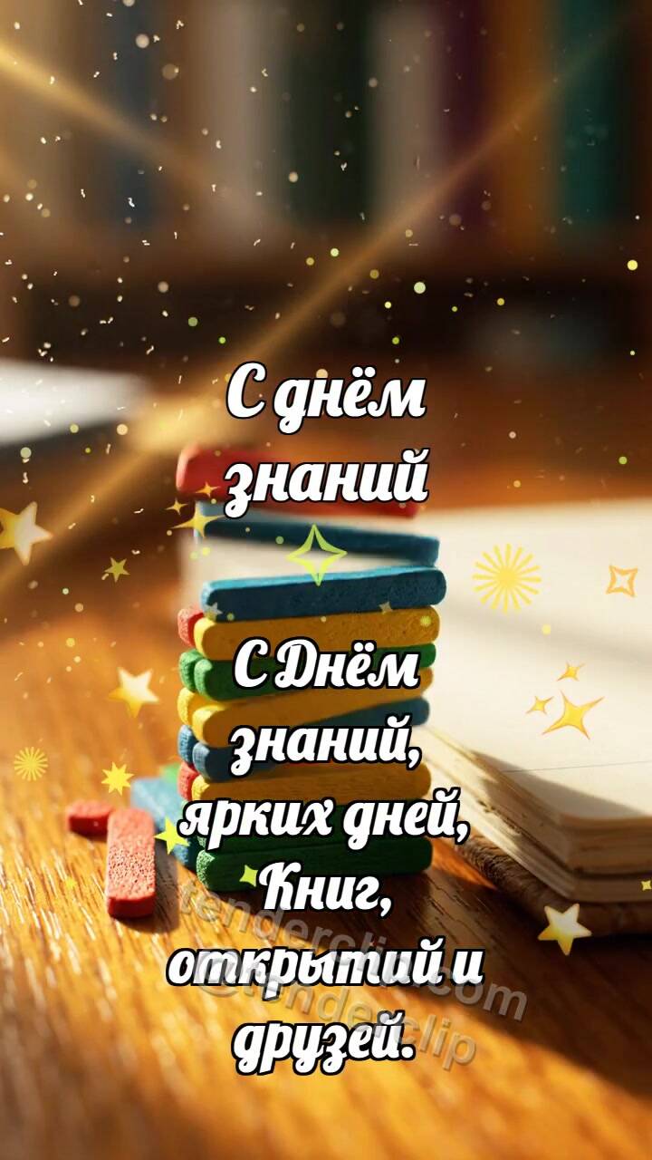 Анимационная открытка на тему С днём знаний: Счётные палочки ловят луч