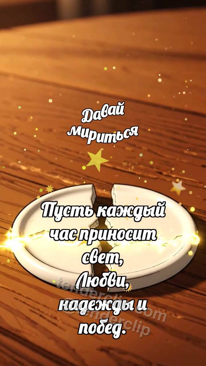 Анимационная открытка на тему Давай мириться: Керамические осколки сходятся