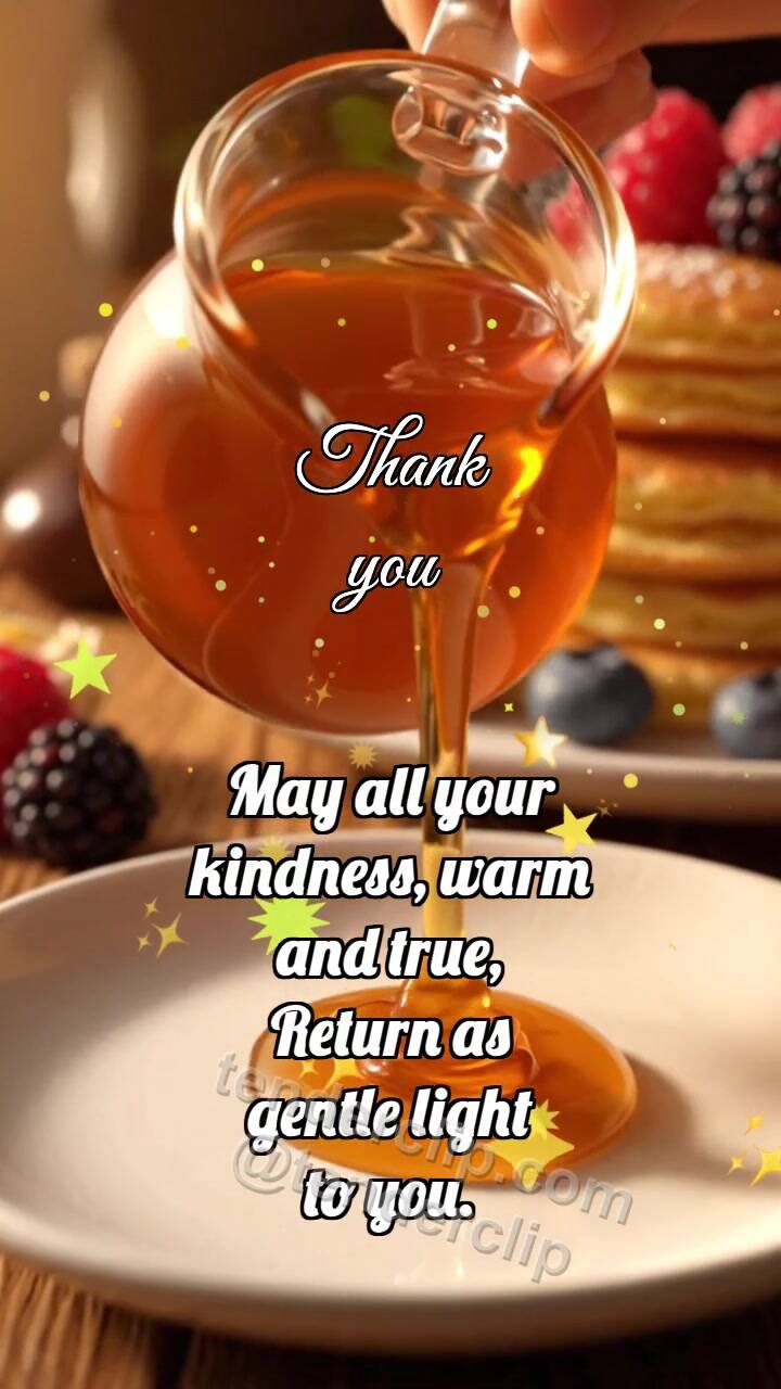 Animated greeting card about Thank you: Maple Syrup Shares