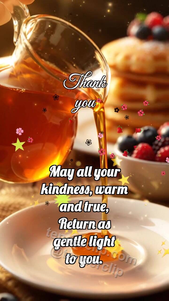 Animated greeting card about Thank you: Maple Syrup Shares