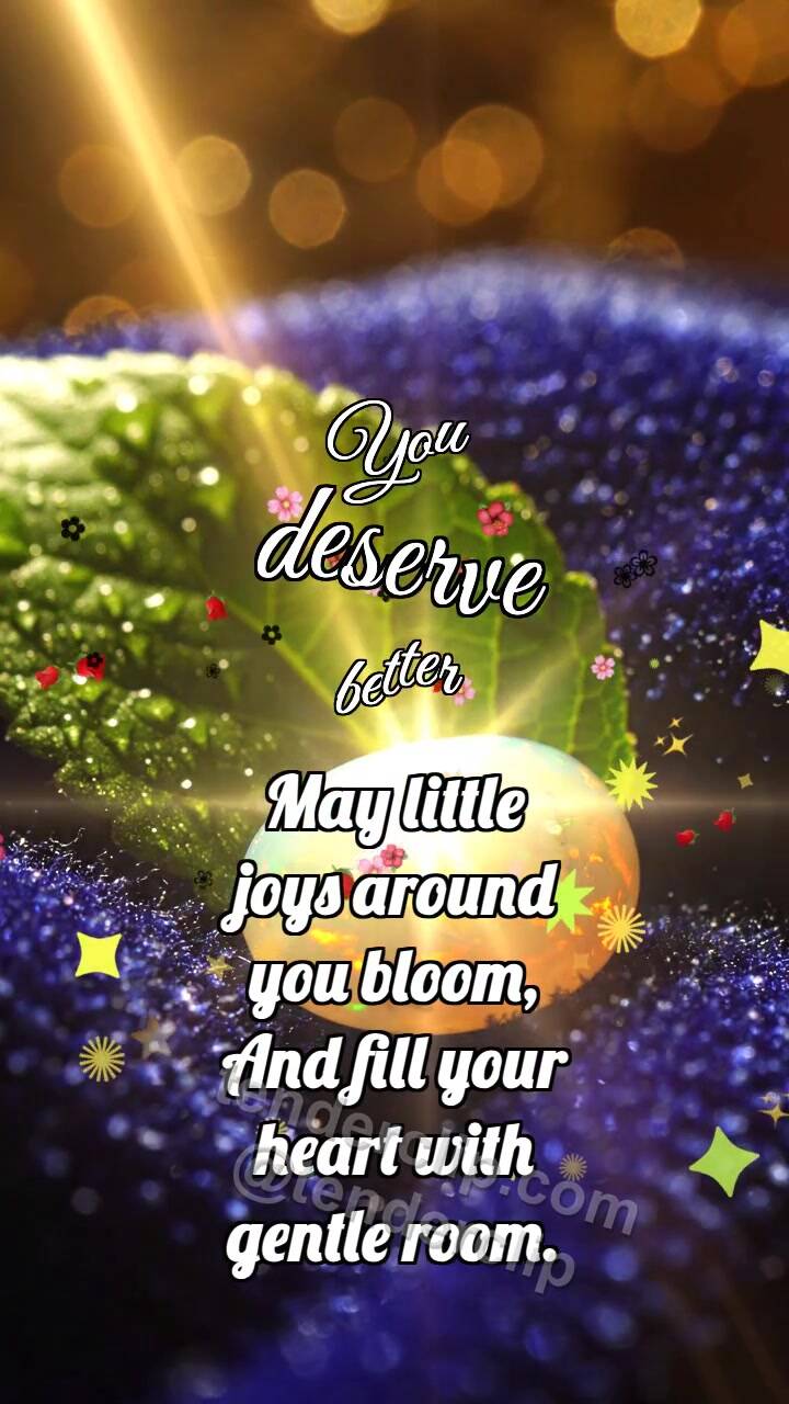 Animated greeting card about You deserve better: Opal Catches Rainbow