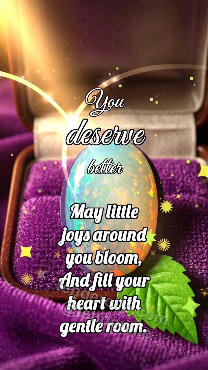 Animated greeting card about You deserve better: Opal Catches Rainbow