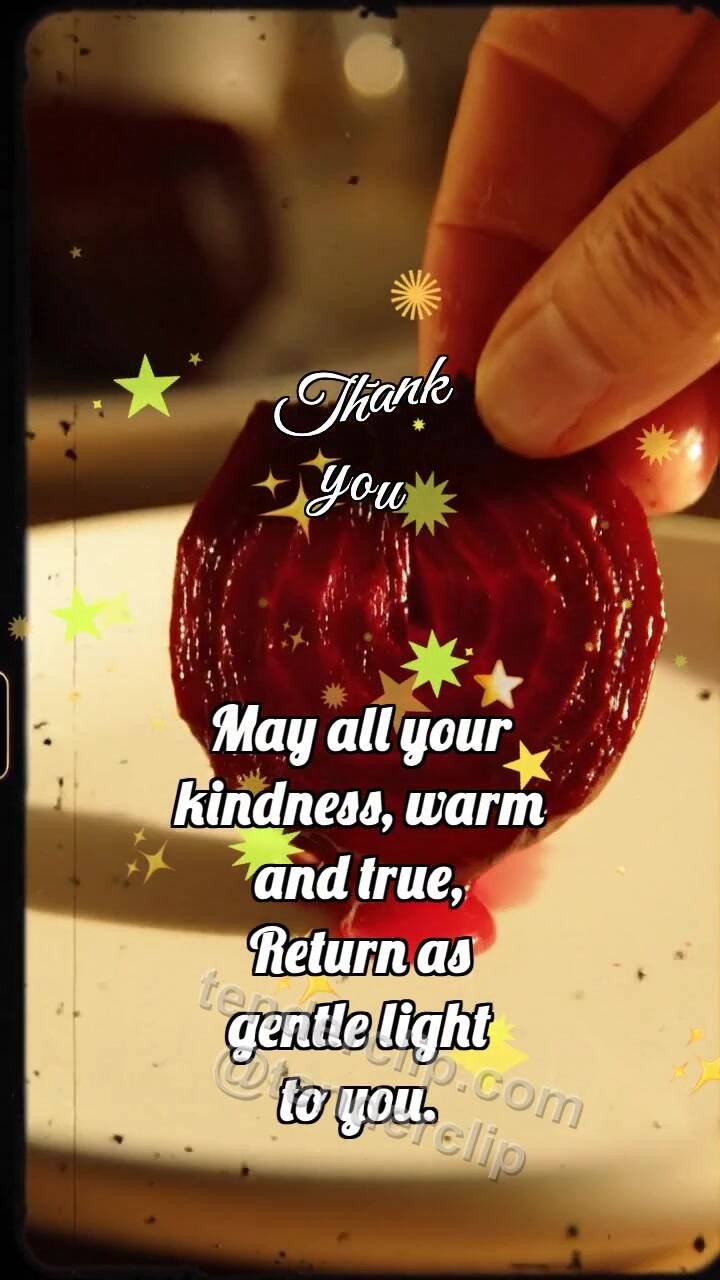 Animated greeting card about Thank you: Beet Shares Juice