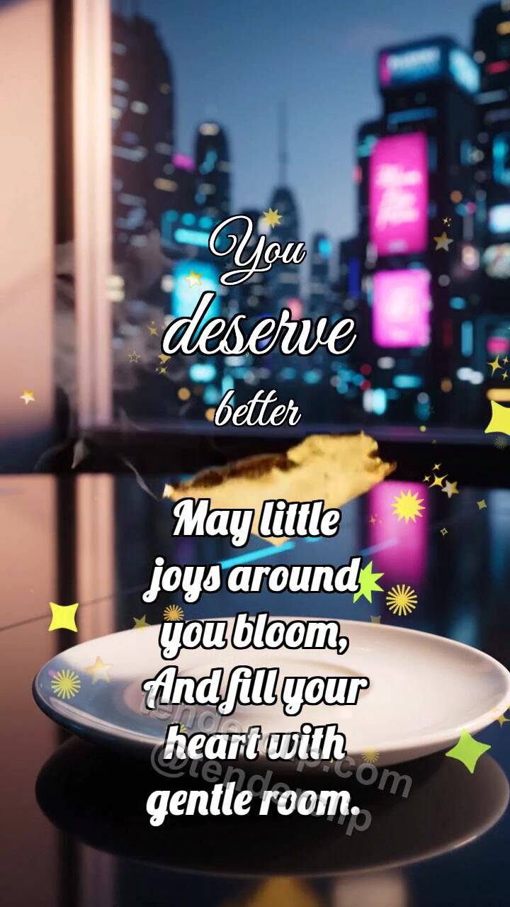 Animated greeting card about You deserve better: Gold Leaf Rises