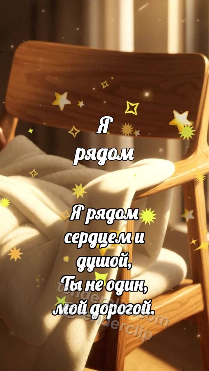Анимационная открытка на тему Я рядом: Тёплый плед ждёт