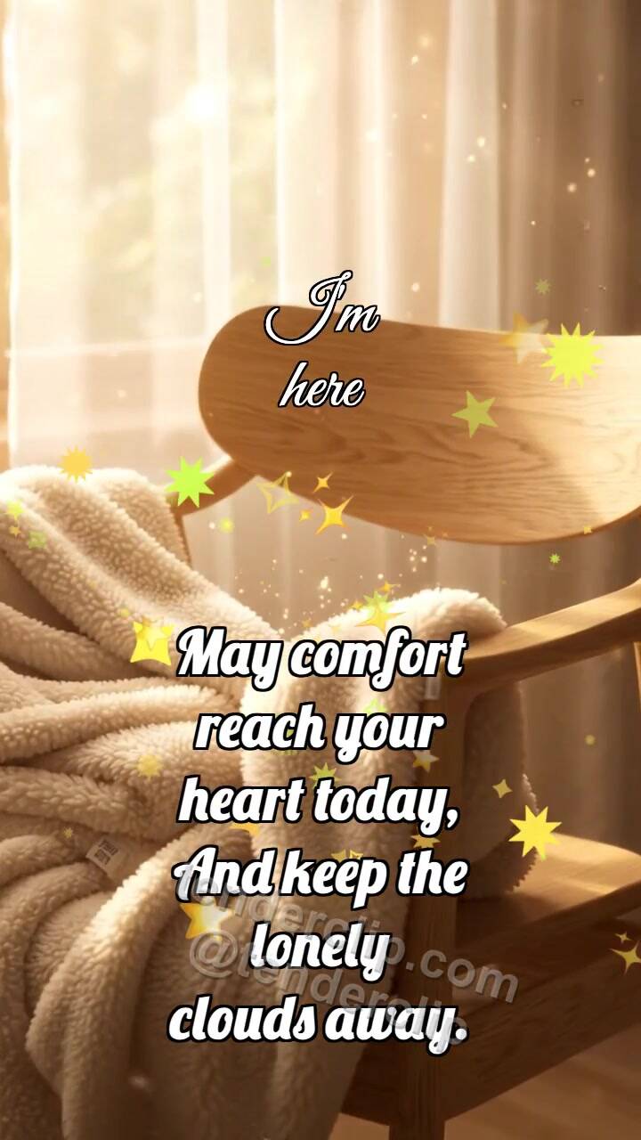 Animated greeting card about I'm here: Warm Blanket Waits