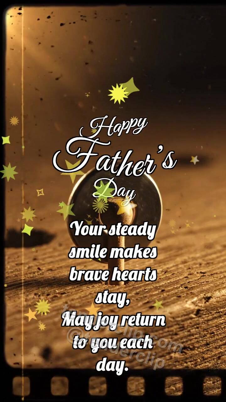 Animated greeting card about Happy Father’s Day: Washer Settles Straight