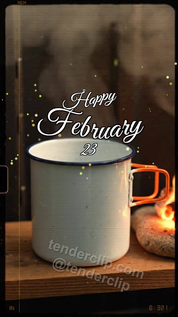 Animated greeting card about Happy February 23: Camp Pot Holds Ember