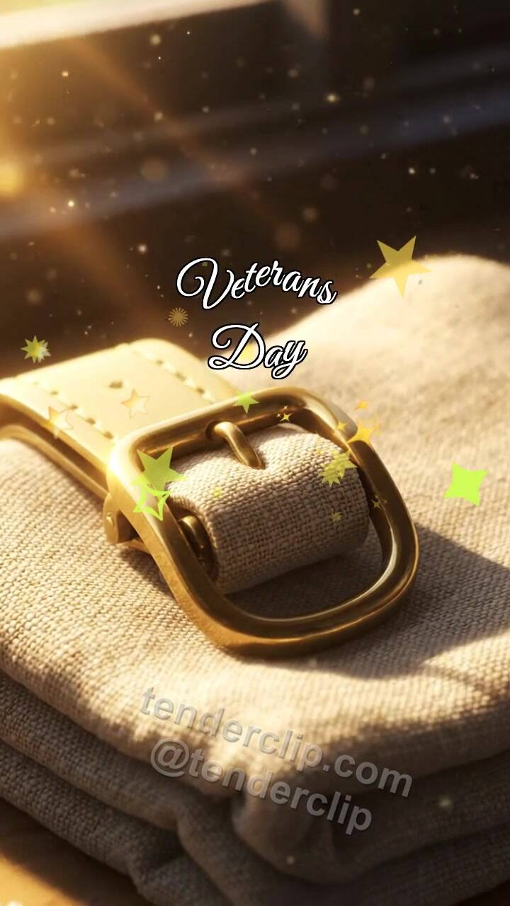 Animated greeting card about Veterans Day: Brass Buckle Meets Dawn