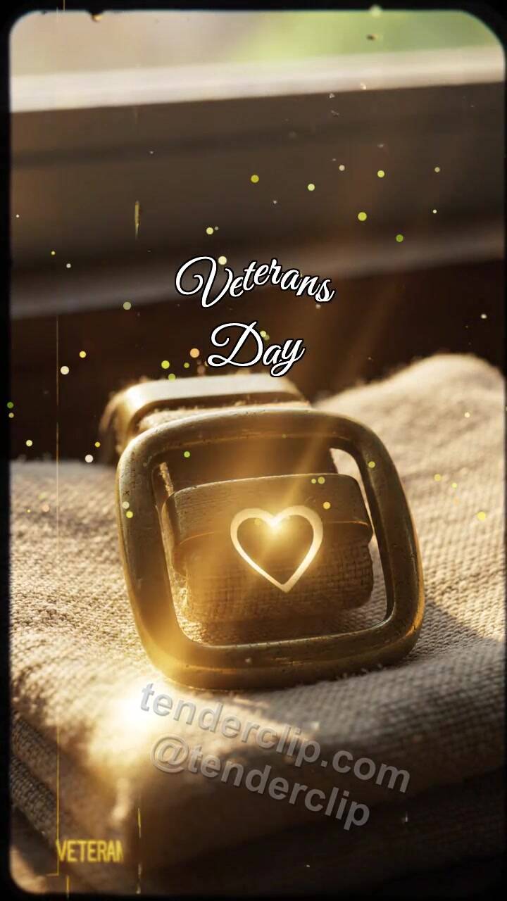 Animated greeting card about Veterans Day: Brass Buckle Meets Dawn