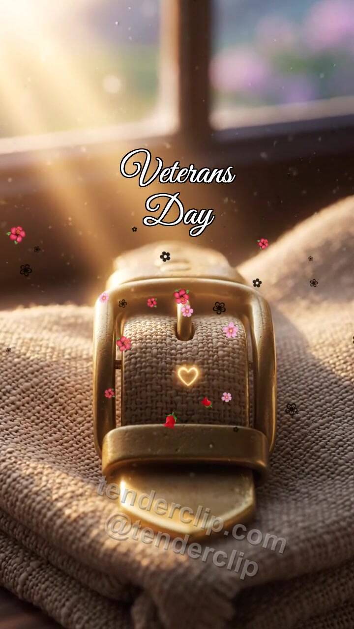 Animated greeting card about Veterans Day: Brass Buckle Meets Dawn