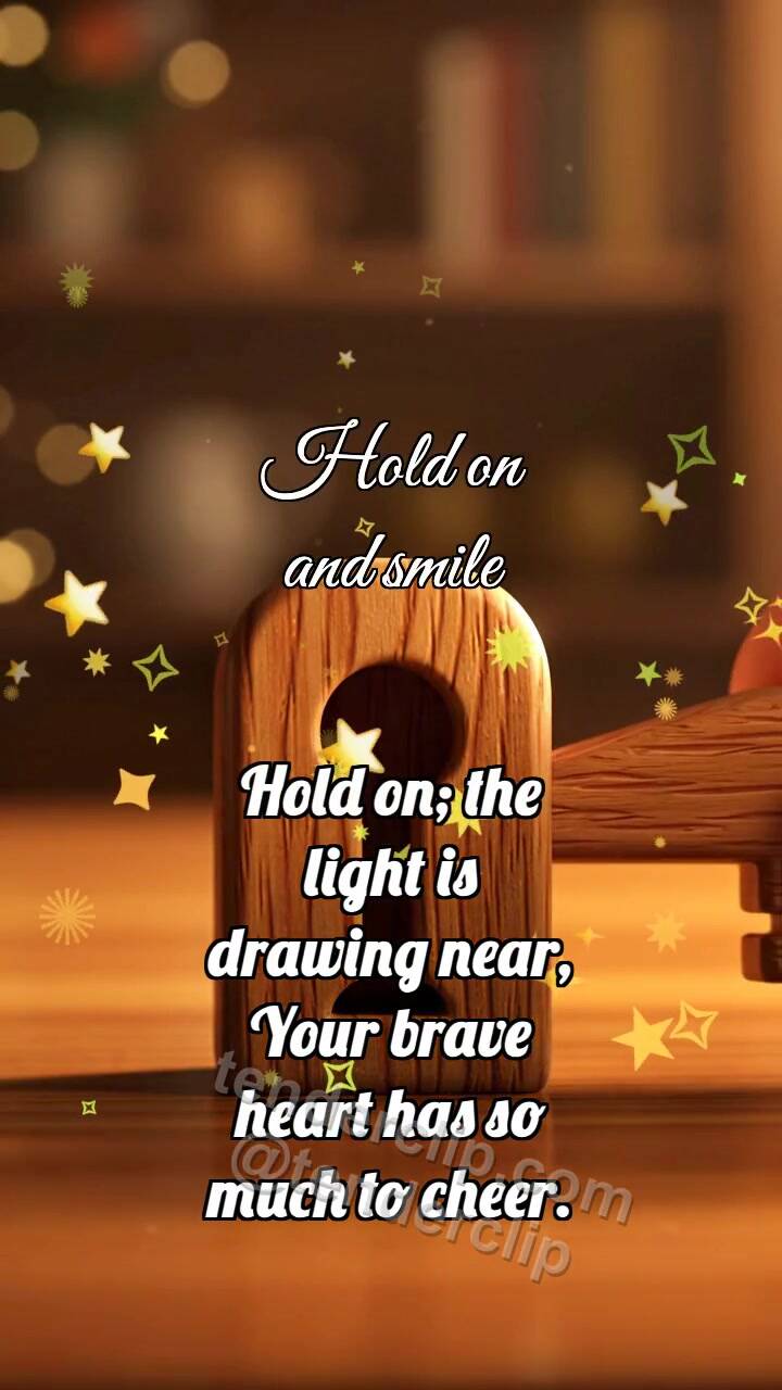 Animated greeting card about Hold on and smile: Keyway Welcomes Wedge
