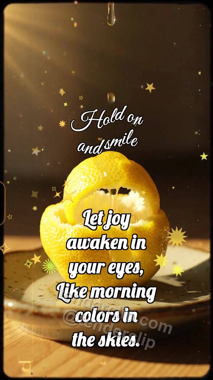 Animated greeting card about Hold on and smile: Yuzu Releases Drop
