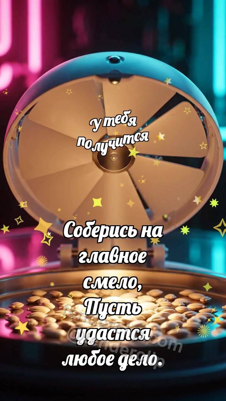 Анимационная открытка на тему У тебя получится: Белый ирисовый затвор сужает свет