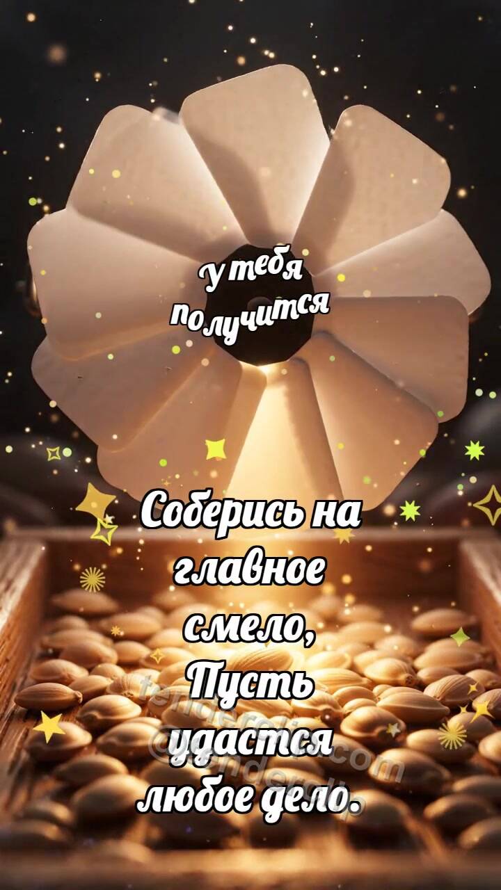 Анимационная открытка на тему У тебя получится: Белый ирисовый затвор сужает свет