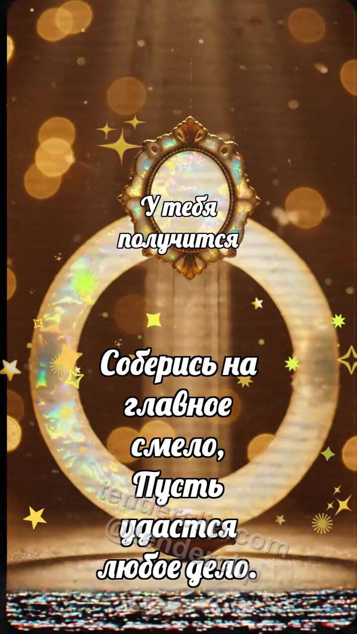 Анимационная открытка на тему У тебя получится: Опаловая рамка фокусирует луч
