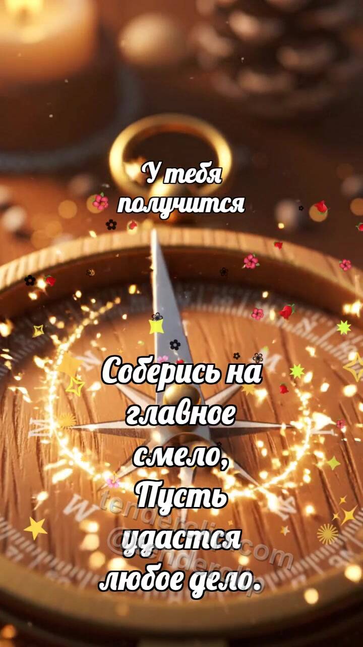 Анимационная открытка на тему У тебя получится: Северная стрелка собирает искры