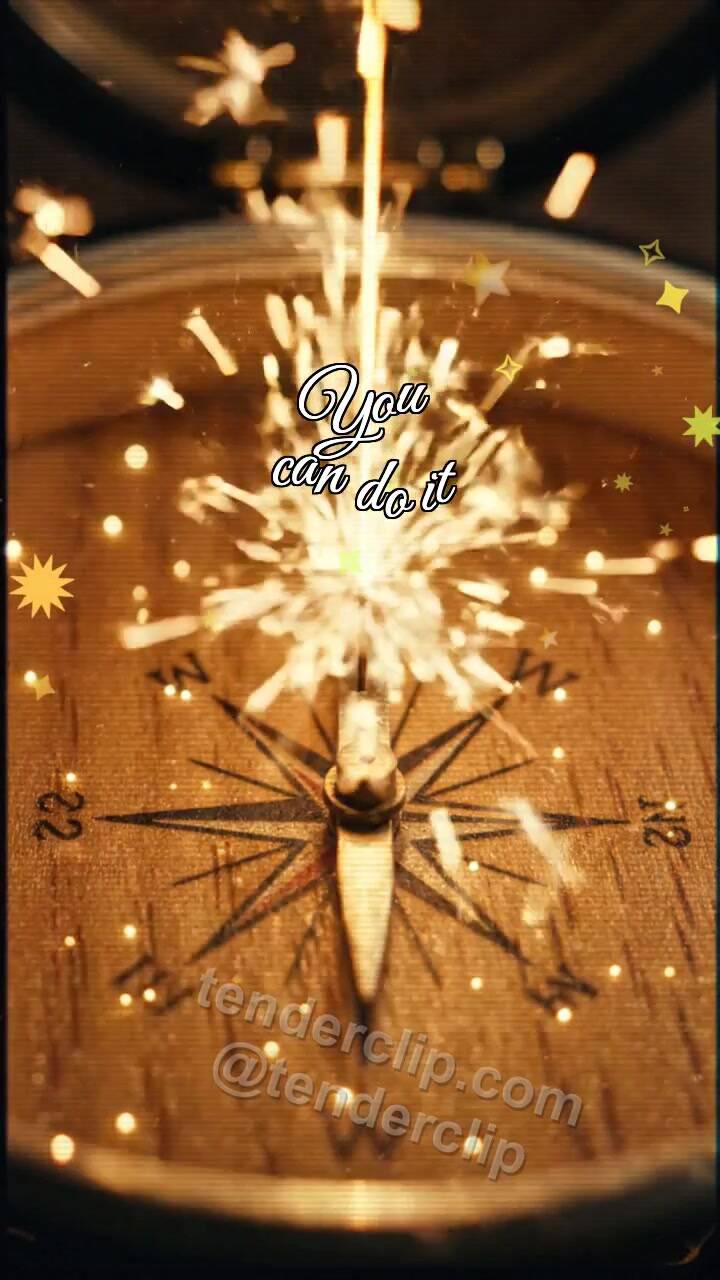 Animated greeting card about You can do it: Northern Needle Gathers Sparks