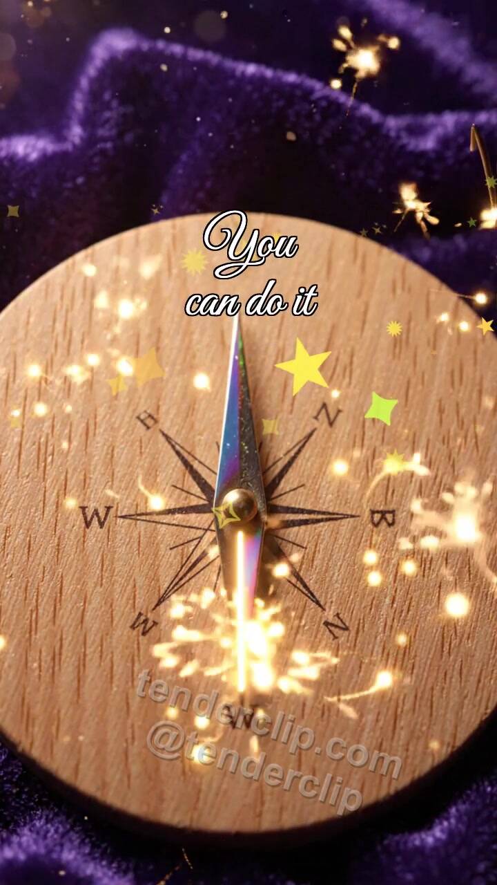 Animated greeting card about You can do it: Northern Needle Gathers Sparks