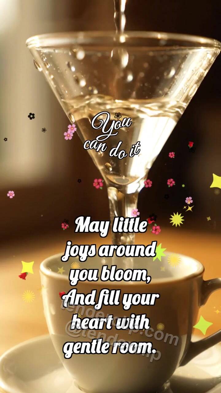 Animated greeting card about You can do it: Funnel Gathers Drops