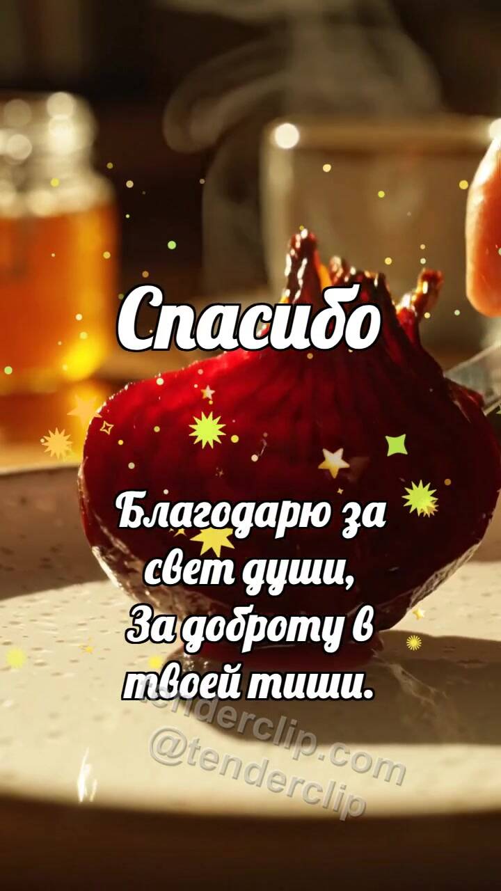 Анимационная открытка на тему Спасибо: Свёкла делится соком