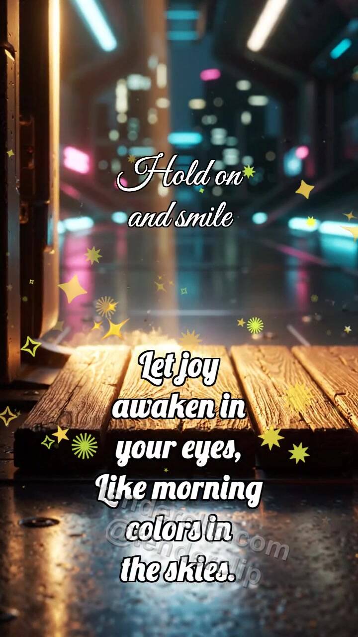 Animated greeting card about Hold on and smile: Tiny Threshold Brightens
