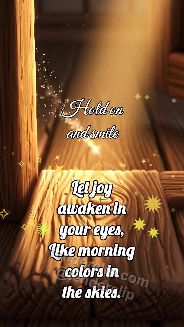 Animated greeting card about Hold on and smile: Tiny Threshold Brightens