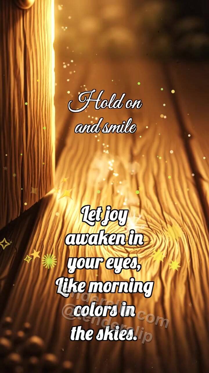 Animated greeting card about Hold on and smile: Tiny Threshold Brightens