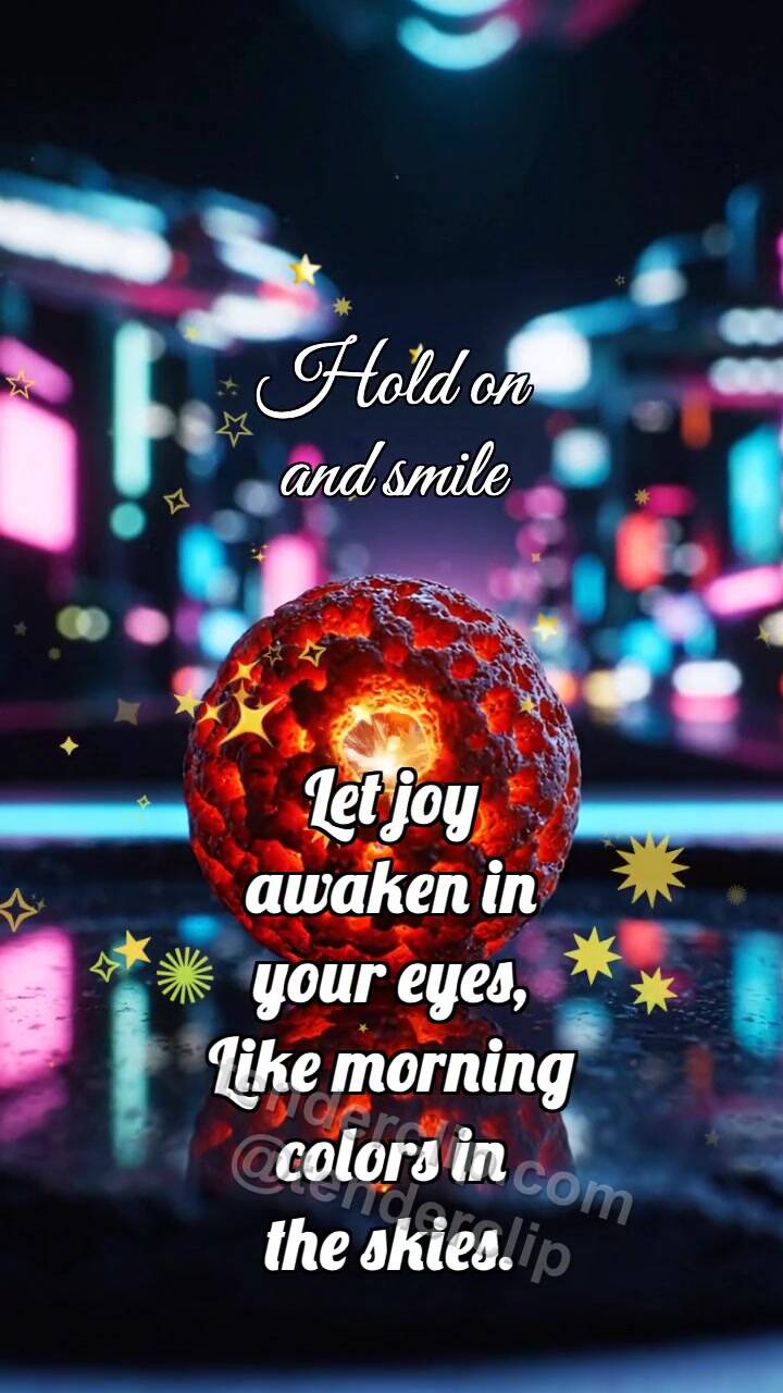 Animated greeting card about Hold on and smile: Lava Bead Cools