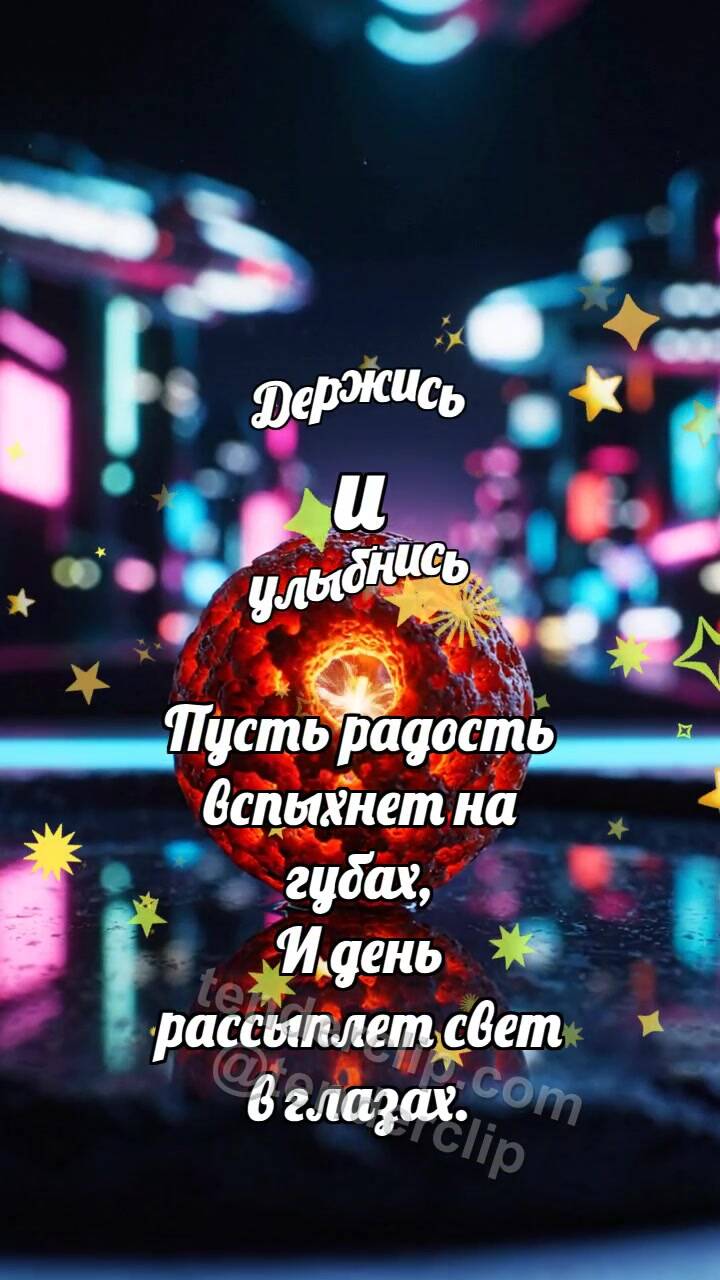 Анимационная открытка на тему Держись и улыбнись: Лавовая бусина остывает
