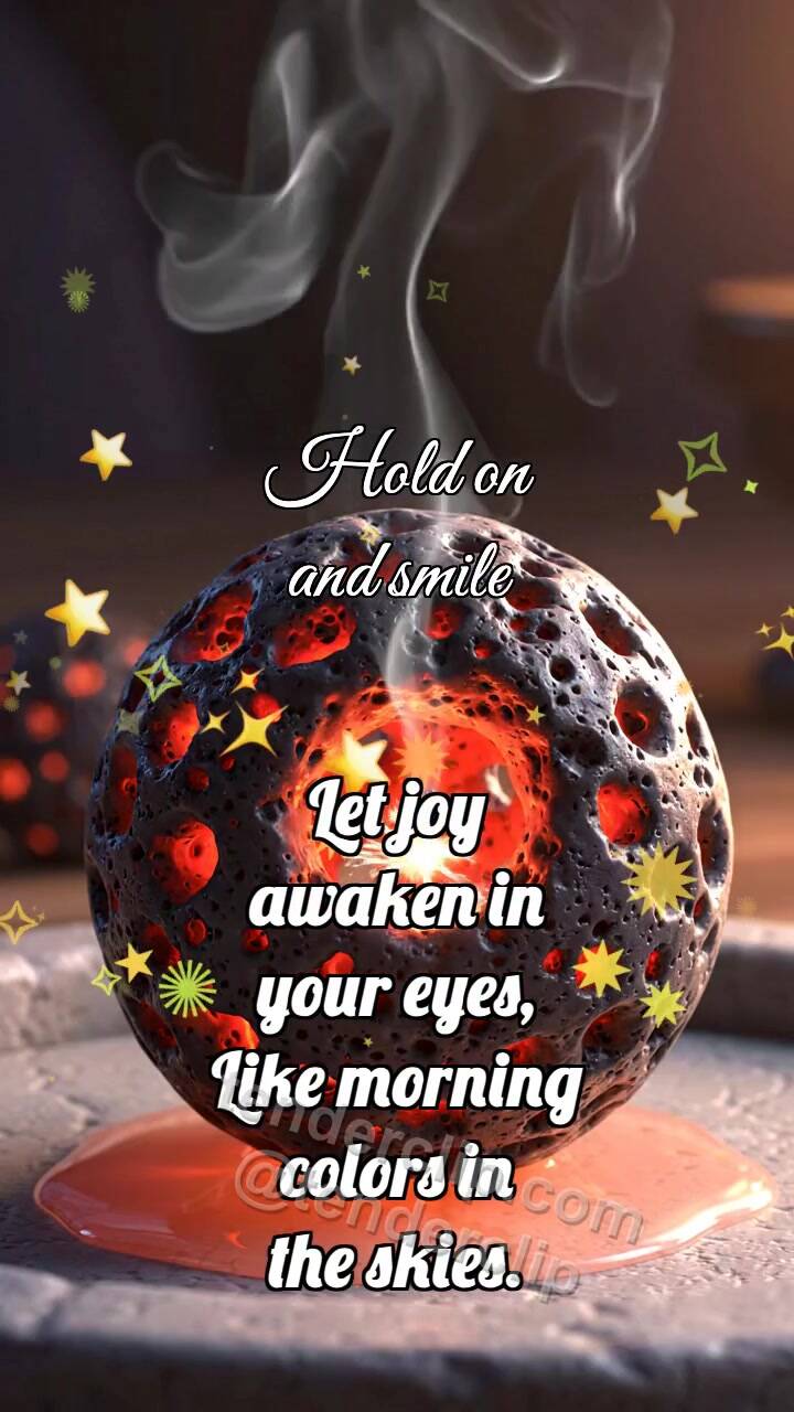 Animated greeting card about Hold on and smile: Lava Bead Cools