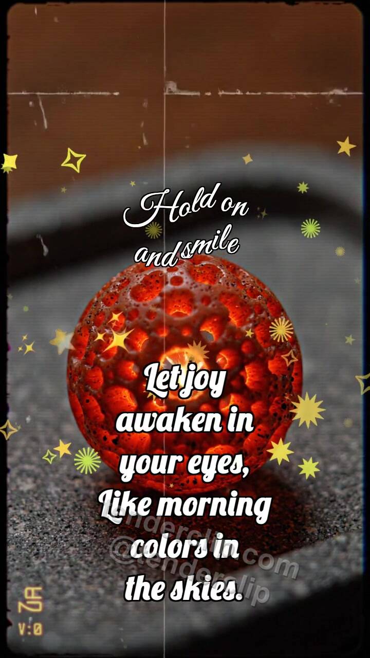 Animated greeting card about Hold on and smile: Lava Bead Cools