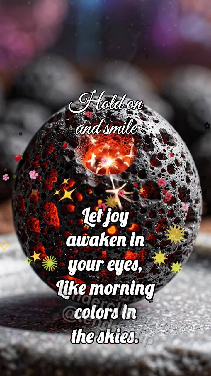 Animated greeting card about Hold on and smile: Lava Bead Cools