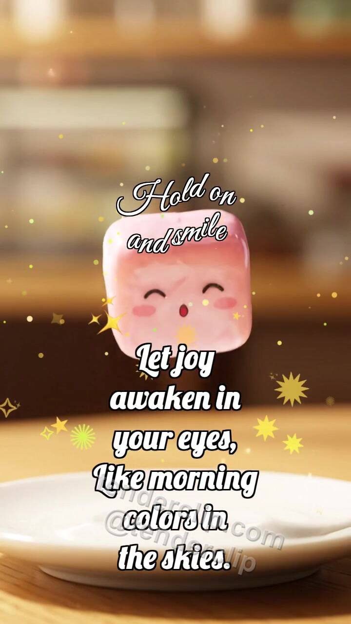 Animated greeting card about Hold on and smile: Pastel Lozenge Hops