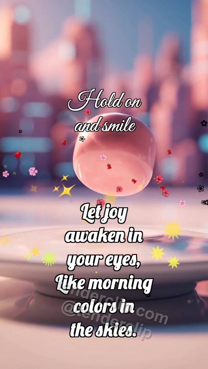 Animated greeting card about Hold on and smile: Pastel Lozenge Hops