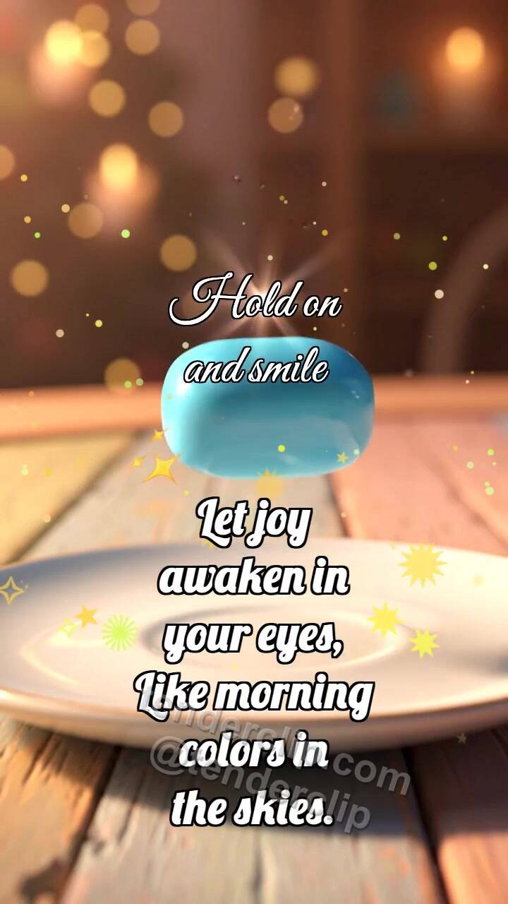 Animated greeting card about Hold on and smile: Pastel Lozenge Hops