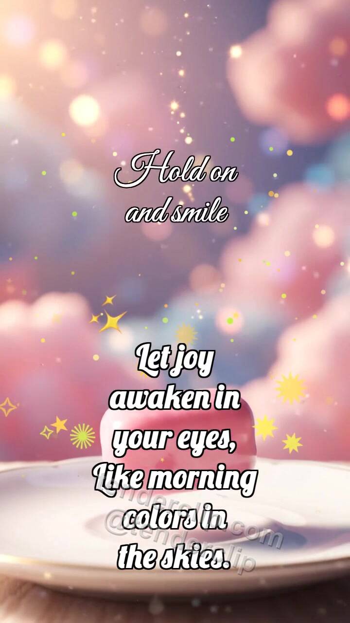 Animated greeting card about Hold on and smile: Pastel Lozenge Hops