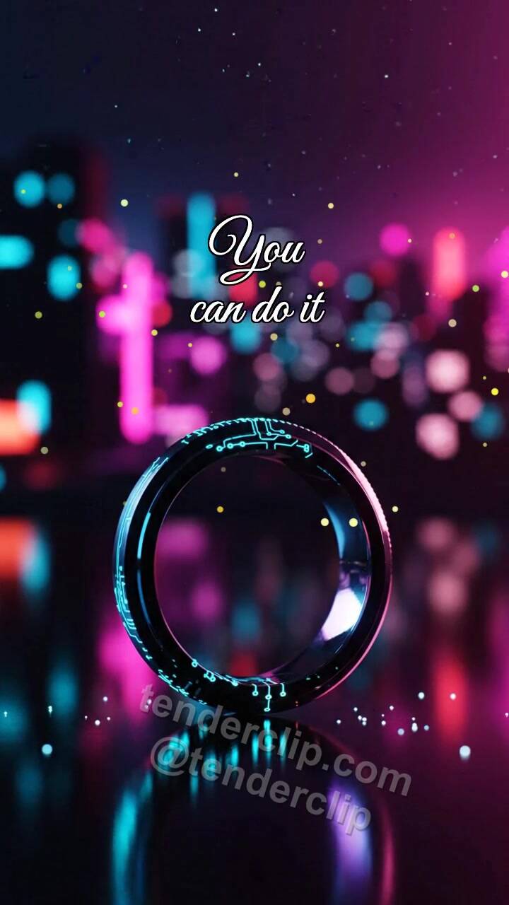 Animated greeting card about You can do it: Focus Ring Gathers Light