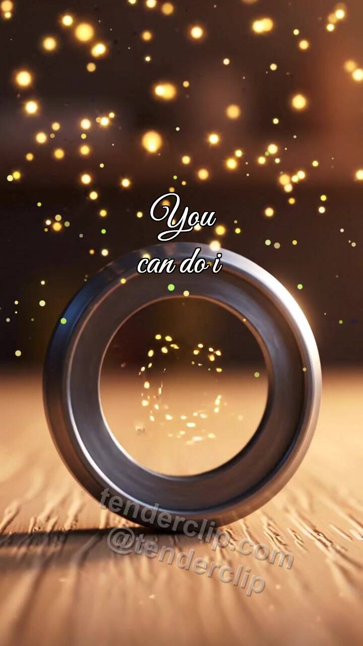 Animated greeting card about You can do it: Focus Ring Gathers Light