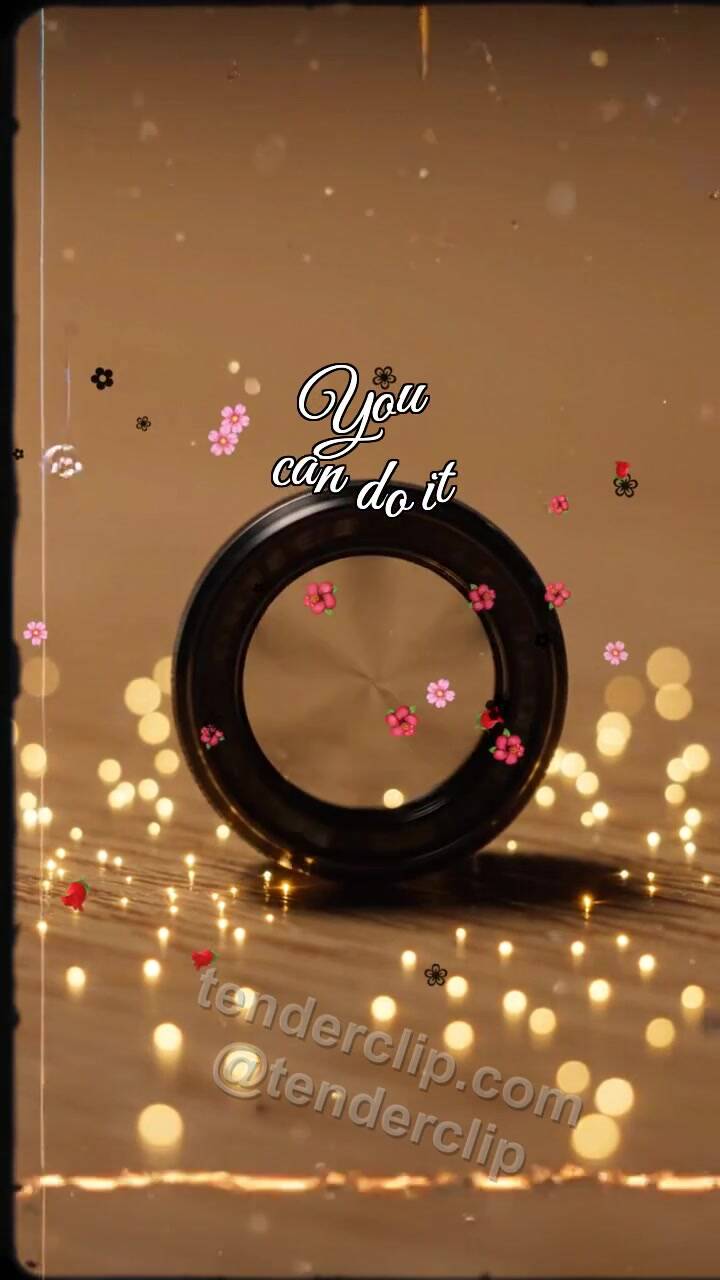 Animated greeting card about You can do it: Focus Ring Gathers Light