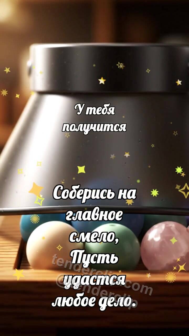 Анимационная открытка на тему У тебя получится: Матовый визор выделяет бусину